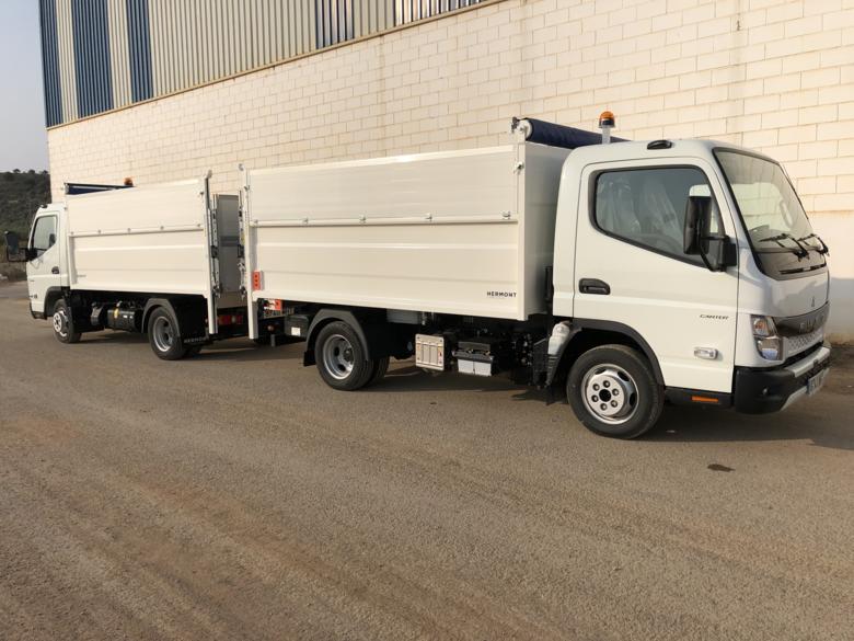 Fuso Canter 3C + Caja Basculante + Plataforma Elevadora Trasera + Toldo